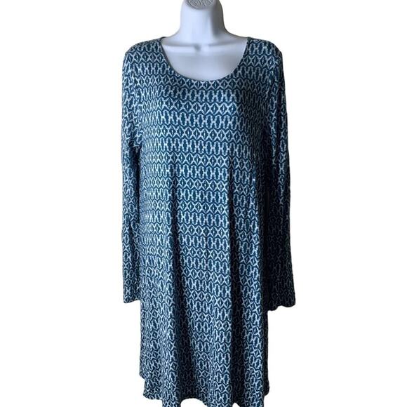 Old Navy Tunic Top Womens Large Long Sleeve Geometric Stretch Flowy Casual - Picture 9 of 9